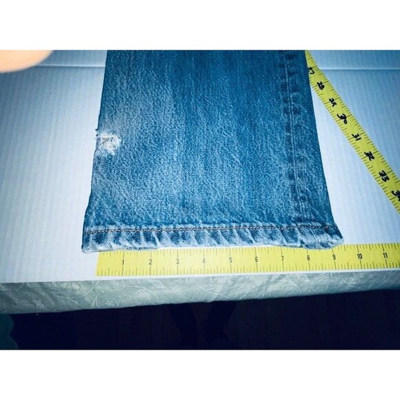 Vintage Y2K Diesel Rivec Straight Leg Distressed Denim Jeans Size 32 Italy 2001 - Picture 11 of 16